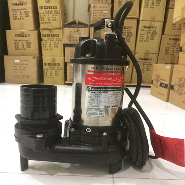 Bơm chìm APP SV- 750- Bơm chìm hố móng thân inox